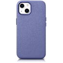 Husa iCarer Case Leather Cover Genuine Leather iPhone 14 Plus Light Purple (MagSafe Compatible)