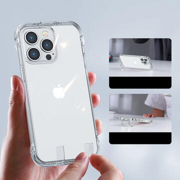 Husa Joyroom Defender Series Case Cover for iPhone 14 Armored Hook Cover Stand Clear (JR-14H1)