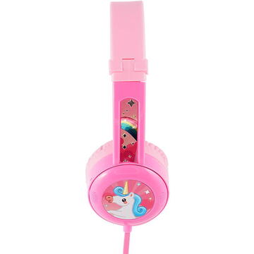BuddyPhones kids headphones wired Travel (Pink)