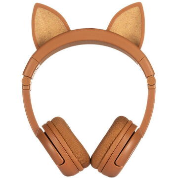 BuddyPhones kids headphones wireless Play Ears Plus fox (Brown)