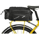 Wozinsky bike carrier bag with 9l shoulder strap (rain cover included) black (WBB22BK)