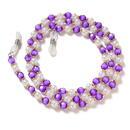 Hurtel A chain for glasses, beads, a purple pendant
