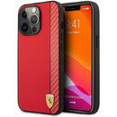 Ferrari FESAXHCP13XRE iPhone 13 Pro Max 6.7&quot; red/red hardcase On Track Carbon Stripe
