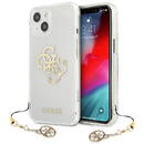 Guess GUHCP13SKS4GGO iPhone 13 mini 5.4&quot; Transparent hardcase 4G Gold Charms Collection