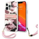 Guess GUHCP13LKCABPI iPhone 13 Pro / 13 6.1&quot; pink/pink hardcase Camo Strap Collection