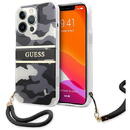 Guess GUHCP13XKCABBK iPhone 13 Pro Max 6.7&quot; black/black hardcase Camo Strap Collection