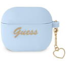 Guess GUA3LSCHSB AirPods 3 cover blue/blue Silicone Charm Heart Collection