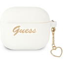 Guess GUA3LSCHSH AirPods 3 cover white/white Silicone Charm Heart Collection