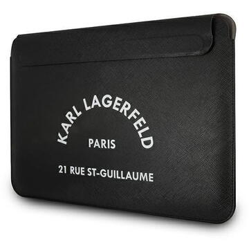 Karl Lagerfeld Sleeve KLCS16RSGSFBK 16" Negru/black Saffiano RSG