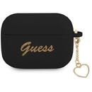 Guess GUAPLSCHSK AirPods Pro cover black/black Silicone Charm Heart Collection