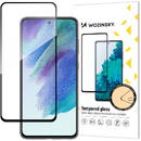 Wozinsky Tempered Glass Full Glue Super Tough Screen Protector Full Coveraged with Frame Case Friendly for Samsung Galaxy S21 FE black