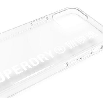 Husa SuperDry Snap iPhone 12 mini Clear Case biały/white 42593