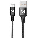 Wozinsky cable USB - USB Type C 2,4A 2m black(WUC-C2B)
