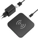 Husa Choetech Qi 10W wireless charger kit for headphones phone (T511-S) + QC3.0 18W 3A wall charger (Q5003) + USB cable - microUSB 1.2m black (T511-S-EU201ABBK)