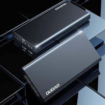 Baterie externa Dudao K5Pro, Universal, 10000mAh, 4 porturi, indicator LED, Argintiu