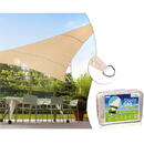 Garden Sail GreenBlue UV Shade Poliester Triunghi 3,6m Crem Suprafata hidrofuga GB500
