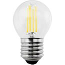 MACLEAN Bec cu filament LED E27, 6W, 230V, WW alb cald 3000K, 600lm, decorativ retro Edison G45, MCE284