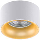 Corp de iluminat încastrat / tub Maclean, spot, rotund, aluminiu, GU5.3, 70x40mm, alb/auriu, MCE457 W/G