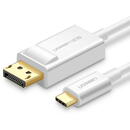 Ugreen unidirectional USB Type C to Display Port 4K 1.5m adapter cable white (MM139)