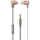 Dudao in-ear headphones headset with remote control and microphone 3.5 mm mini jack gold (X13S)