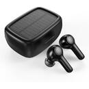 Casti wireless Choetech TWS  headphones  cu panou solar negru (BH-T09)