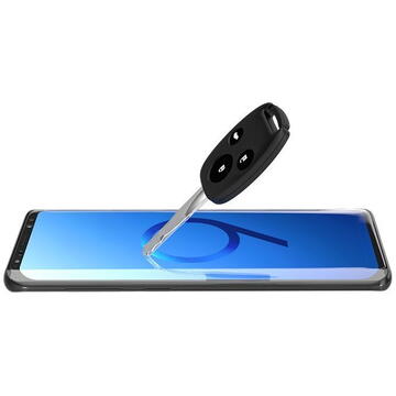 Hurtel 3D Edge Nano Flexi Glass Hybrid Full Screen Protector with frame for Samsung Galaxy S21+ 5G (S21 Plus 5G) black