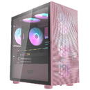 Carcasa Darkflash DLM21  M-ATX/ITX,Mini-tower, Tempered Glass, Mesh-Pink