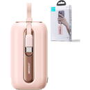 Baterie externa Joyroom powerbank 10000mAh Colorful Series 22.5W with 2 built-in USB C and Lightning cables pink (JR-L012)