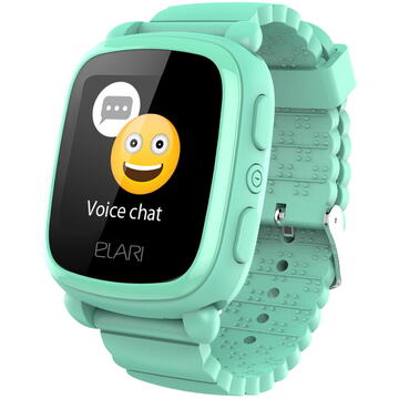 Smartwatch Elari KidPhone 2, 1.4inch, curea silicon, Green