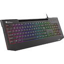 Tastatura Tastatura Genesis Lith 400 RGB, Gaming, Negru, USB, Cu fir, 104 taste