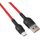 Cablu Date si Incarcare USB la MicroUSB XO Design NB55, 5A, 1 m, Rosu