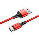Borofone  USB la USB Type-C  BX54 Ultra bright, 1 m, 2.4A, Rosu