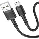 Cablu Date si Incarcare USB la MicroUSB HOCO X83 Victory, 1 m, 2.4A, Negru