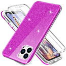Husa Husa TPU OEM Shockproof Glitter Full Cover pentru Apple iPhone 11 Pro Max, Mov