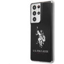 Husa Husa TPU U.S. Polo Big Horse pentru Samsung Galaxy S21 Ultra 5G, Neagra USHCS21LTPUHRBK