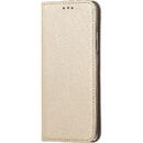 Husa Husa Piele Ecologica OEM Smart Magnet pentru Samsung Galaxy A22 4G / Samsung Galaxy M22 4G, Aurie
