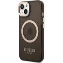 Husa Husa TPU Guess MagSafe pentru Apple iPhone 14 Plus, Neagra Transparenta GUHMP14MHTCMK