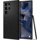 Husa Husa Plastic - TPU Spigen Liquid Air pentru Samsung Galaxy S23 Ultra S918, Matte, Neagra ACS05614