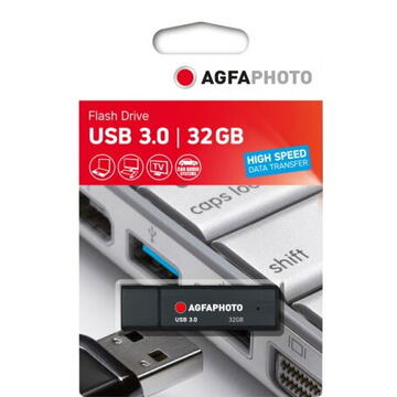 Memorie USB AgfaPhoto USB 3.0 Negru 32GB