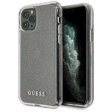 Husa Guess Husa Capac Spate Glitter Argintiu APPLE iPhone 11 Pro