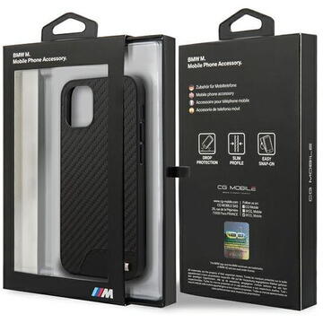 Husa BMW Husa PU Carbon iPhone 12 Mini Negru