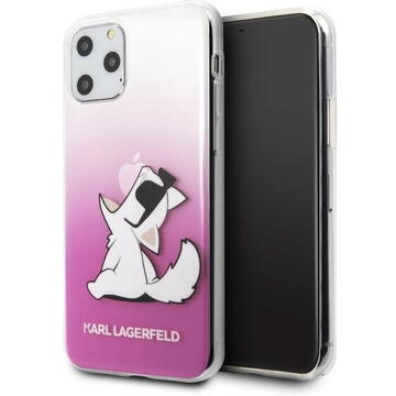 Husa Karl Lagerfeld Husa Fun Glasses Choupette iPhone 11 Pro Roz