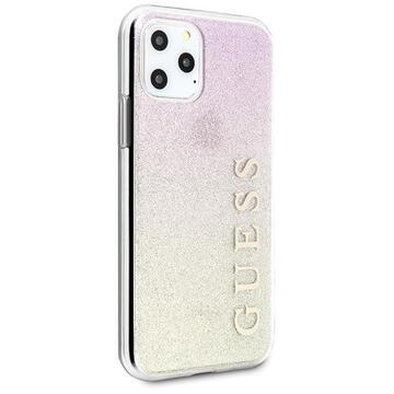 Husa Guess Husa Glitter iPhone 11 Pro Max Roz Auriu