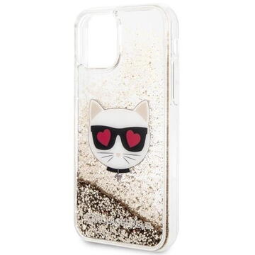 Husa Karl Lagerfeld Husa Glitter Choupette iPhone 11 Pro Auriu