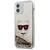 Husa Karl Lagerfeld Husa Liquid Glitter Choupette iPhone 12 Mini Auriu