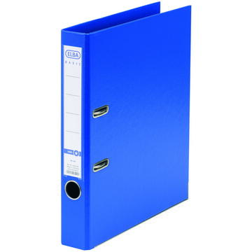 Biblioraft A4, plastifiat PP/PP, margine metalica, 50 mm, ELBA Smart Pro+ - albastru