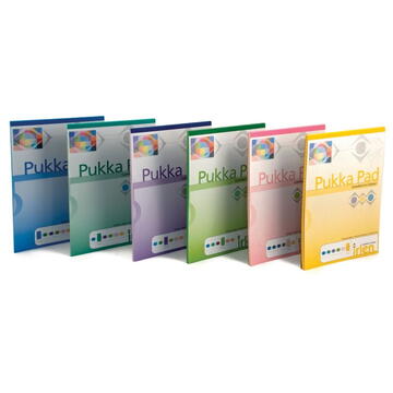 Pukka Pad Blocnotes A4, 50 file, 80g/mp, hartie turcoaz, coperti carton, PUKKA Colour - dictando