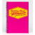Pukka Pad Caiet cu spirala dubla A5, 100 file 80g/mp, coperti carton, PUKKA Neon roz - matematica
