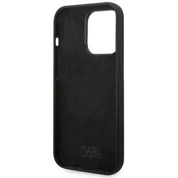 Husa Husa telefon Karl Lagerfeld pentru iPhone 14 Pro, Karl Head, Silicon lichid, Negru