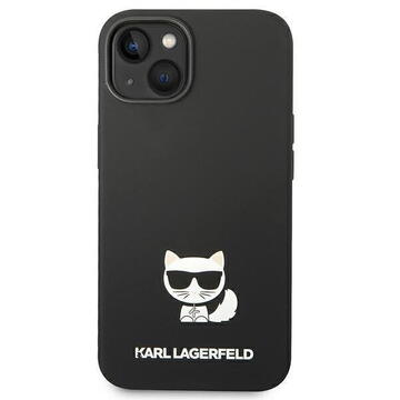 Husa Husa telefon Karl Lagerfeld pentru iPhone 14 Plus, Choupette, Silicon lichid, Negru